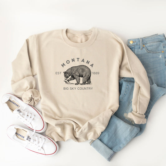 Montana Big Sky Country Bear Sweatshirt